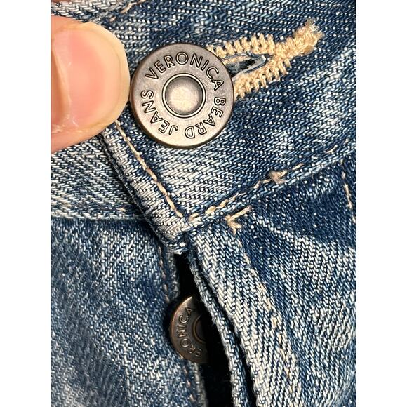 Veronica Beard Jeans 24 Blue Classic High Rise Straight Leg Light Wash Casual - Picture 13 of 16